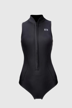 2mm金典系列无袖比基尼湿衣 经典黑