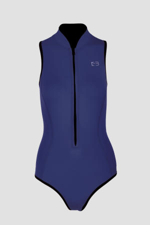 2mm金典系列无袖比基尼湿衣 海军蓝