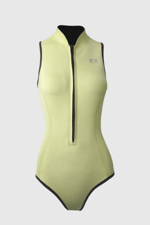 2mm金典系列无袖比基尼湿衣 阳光黄